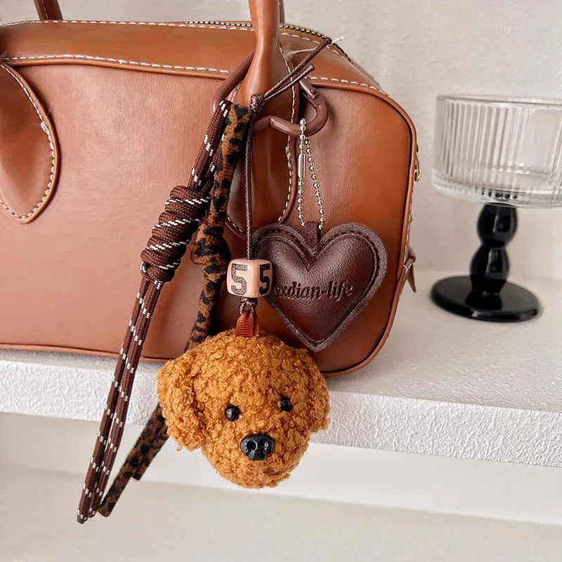 Cute Leopard Print Leather Keychains For Women Y2k
