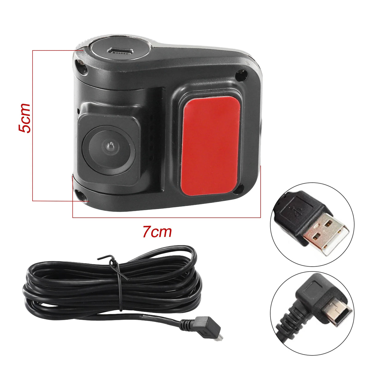 Car Dash Cam 1080P HD DVR Camera G-Sensor Video Recorder Dashcam Loop Recording ADAS System Black Box USB