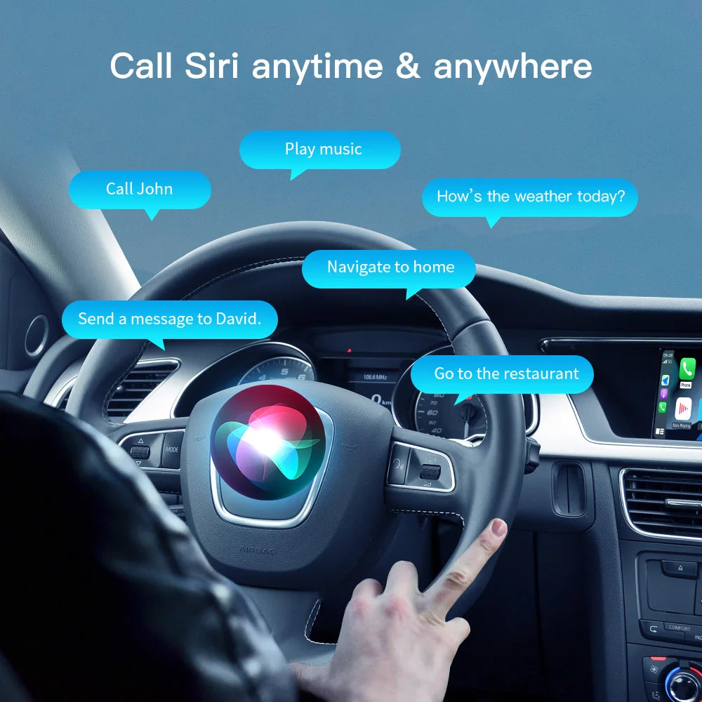 CARABC Wireless CarPlay Android Auto Mirror Link AirPlay Bluetooth GPS Navigation For Audi A3 8v S3 2014-2018