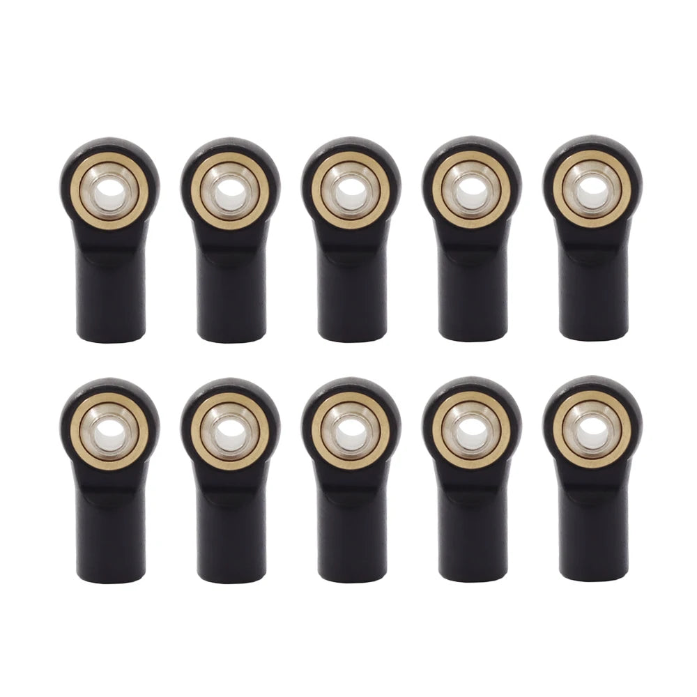 10Pcs Metal M4 20MM Aluminum Link Tie Rod End Ball Joint for 1/10 RC Car Crawler AXIAL SCX10 D90 D110 Tamiya CC01 Racing