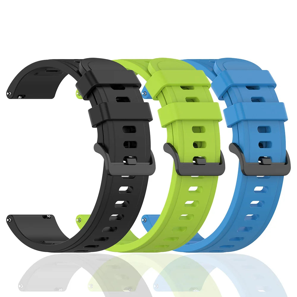 20mm/22mm band For Amazfit GTS/2/2e/3/4 GTS2 Mini/GTR 4/3/Pro/47mm/GTR2/2e/stratos 2/3 Silicone Bracelet Amazfit bip Watch strap