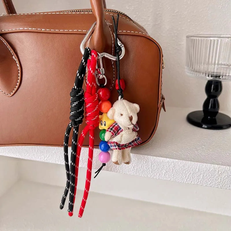 Cute Leopard Print Leather Keychains For Women Y2k