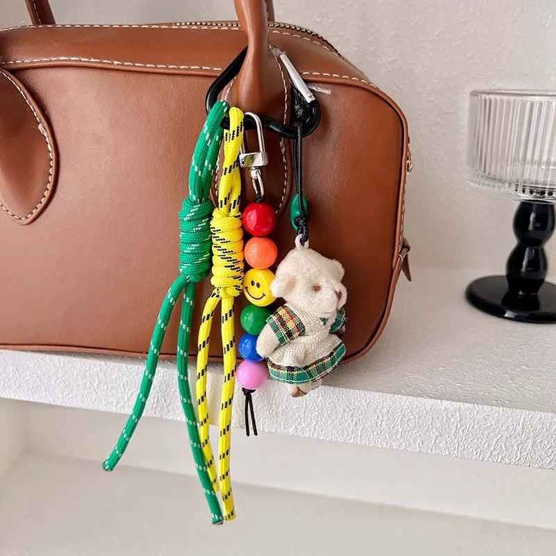 Cute Leopard Print Leather Keychains For Women Y2k