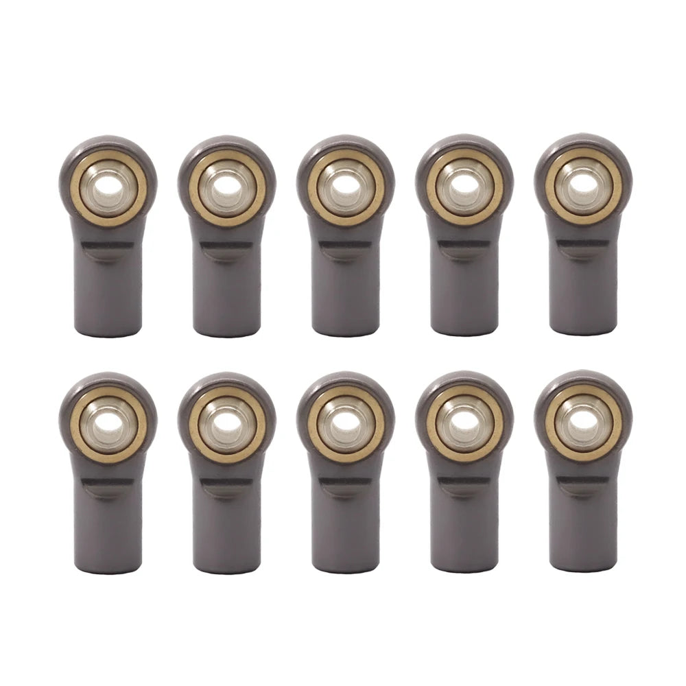 10Pcs Metal M4 20MM Aluminum Link Tie Rod End Ball Joint for 1/10 RC Car Crawler AXIAL SCX10 D90 D110 Tamiya CC01 Racing